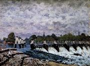 Alfred Sisley Molesey Weir-Morning oil painting artist